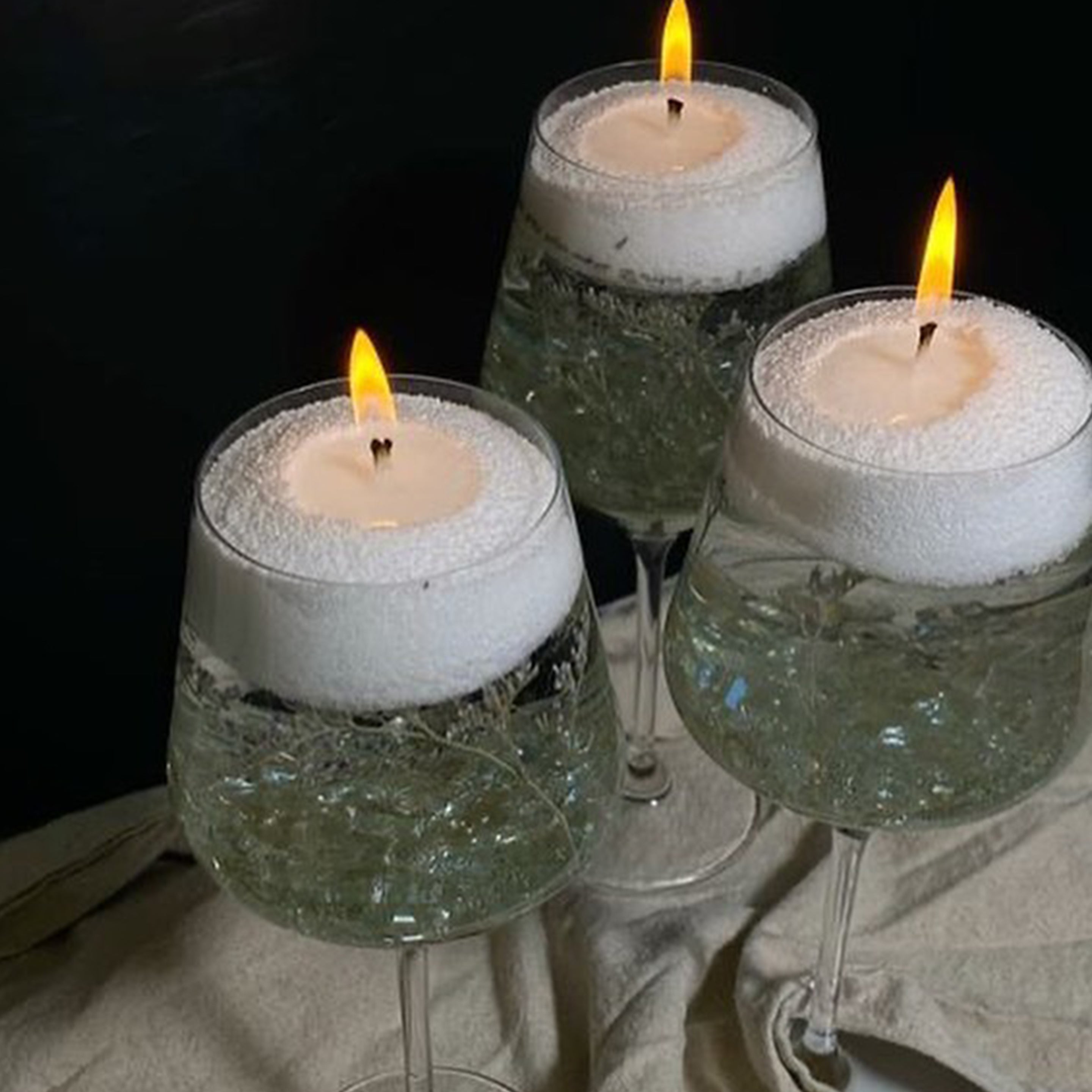 Ambre Pearled Candles 1Kg + 25 Wicks