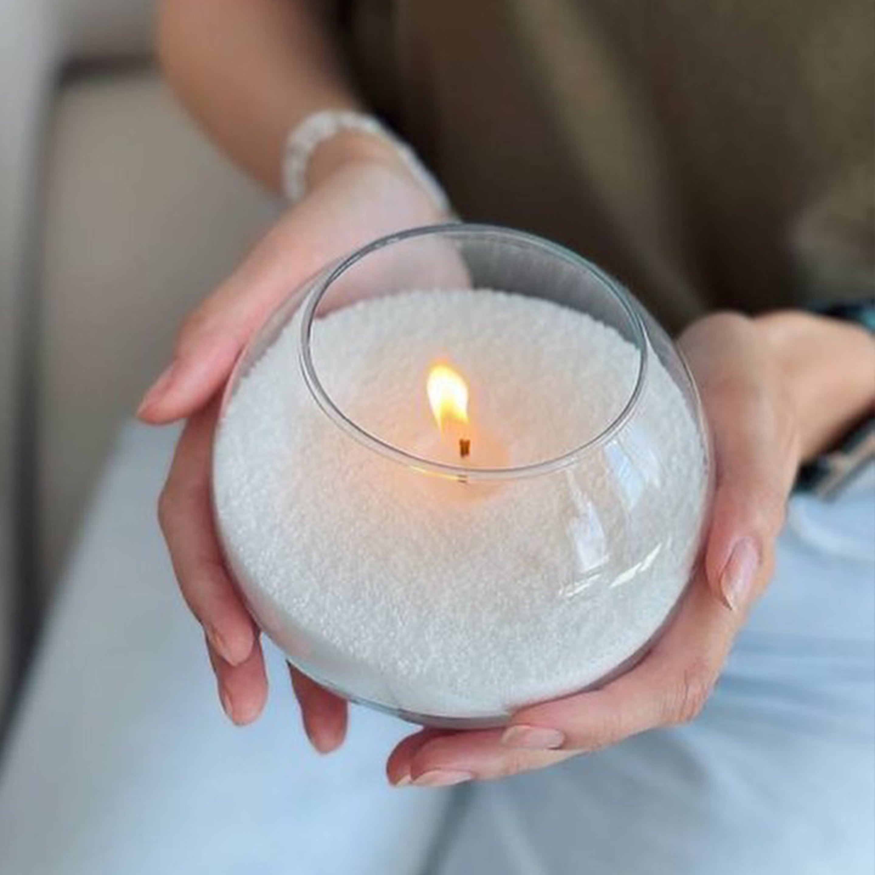 Ambre Pearled Candles 1Kg + 25 Wicks